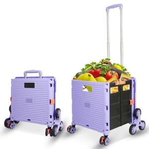Quality Climb Stairs Plastic Shopping Cart Trolley Supermarket Luggage Camping With Cover wholesale