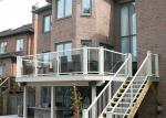 Aluminum Glass Balcony Railing , Outdoor Deck Railing Corrosion Resistance