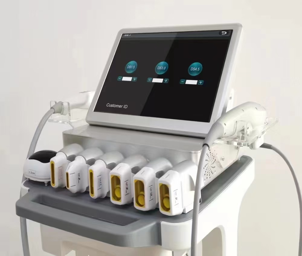 7D HIFU Beauty Machine Liposonic Vaginal Tightening Gold RF 3 In 1 Beauty Machine