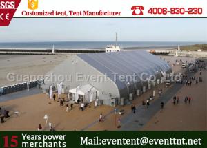 Quality Big Size Outside Storage Tent White , Wedding Venues Marquee curved tent UV Resistant wholesale