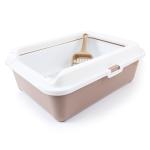 Semi Closed Cat Litter Box , Cat Litter Toilet Anti Splash Pet Toilet Cat