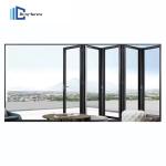 Customized Soundproof Aluminium Glass Bifold Doors For Room Position