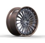 Satin Bronze 2pc Forged Wheels ET24 PCD 5-112 For Racing Car