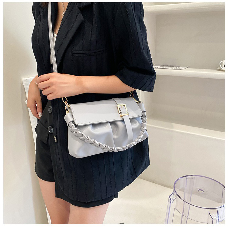 High Qualtiy Style Fold Fashion Weave Crossbody Girls Leather Chains For Women's Bags