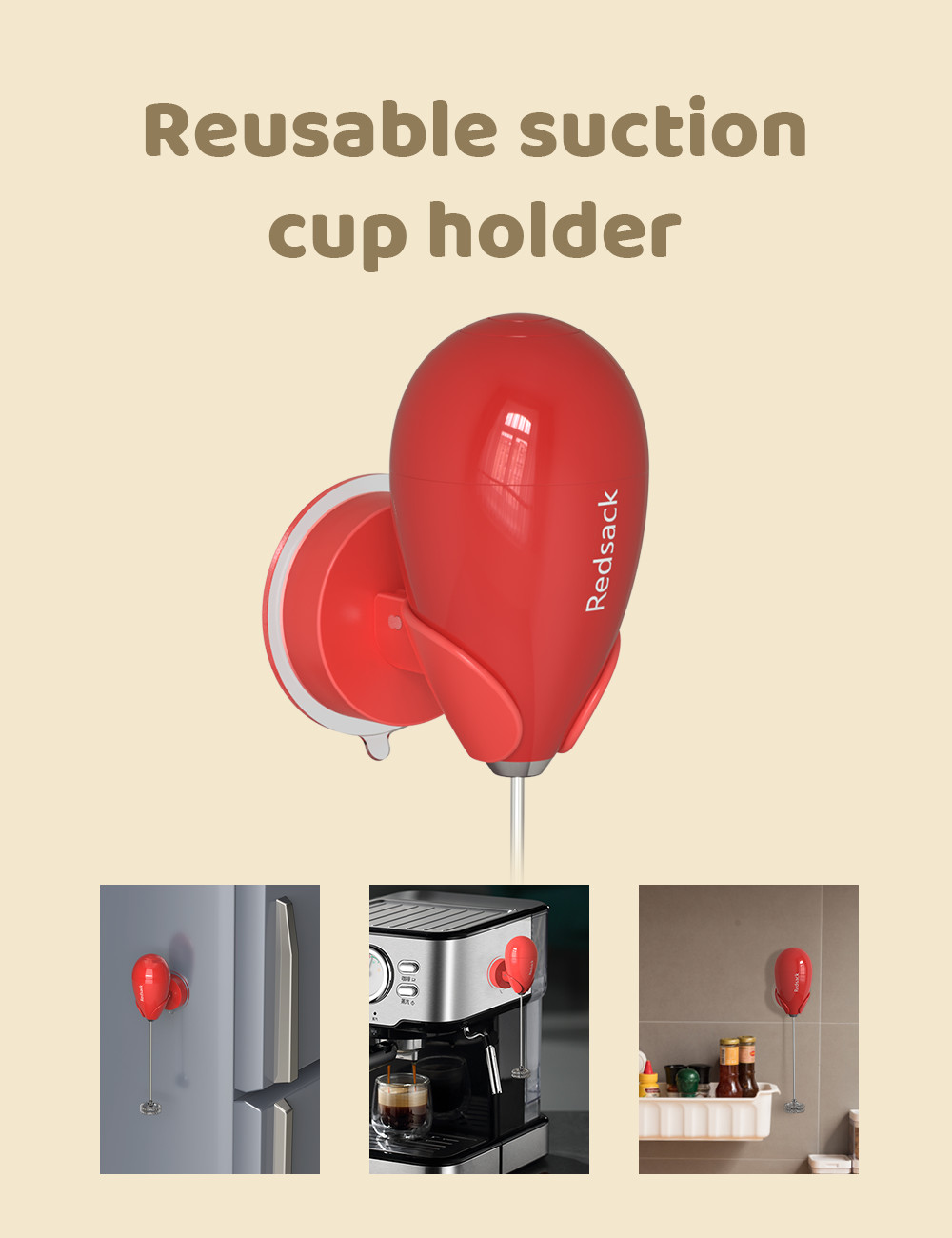Effortless Milk Foam Petite Milk Agitator , Best Electric Milk Frother Certifications CE/RoHS/FCC/FDA Color Box Size 47*204mm