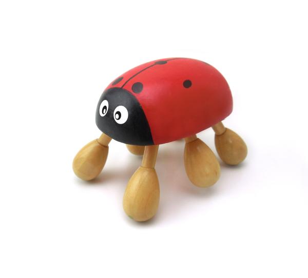 Cheap wooden  ladybug shaped head massager / body massager- foot roller for sale