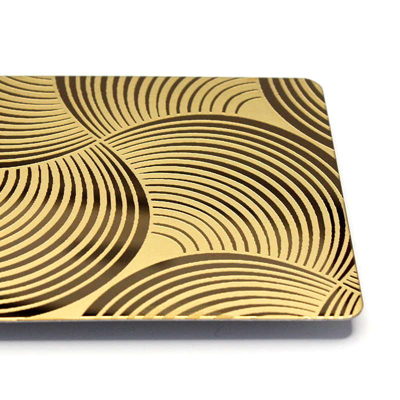 PVD Color Coating Etching Stainless Steel Sheet 304 Decorative Wall Metal Sheet 4x8
