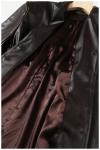 Breathable Women Fashion Drawstring Oversized Midi Winter Pockets Long Leather