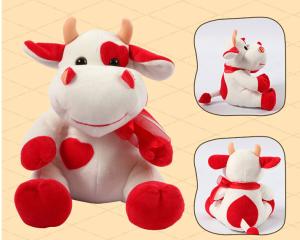 Quality Sitting Pose RedBull Red Cow Milka Cow Plush Toys wholesale