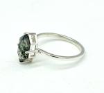 Hexagon Moss Agate Ring with As Gift Engagement Women Ring