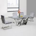geometric modeling Restaurant Dining Room Furnitures MDF Dining Table And Chairs