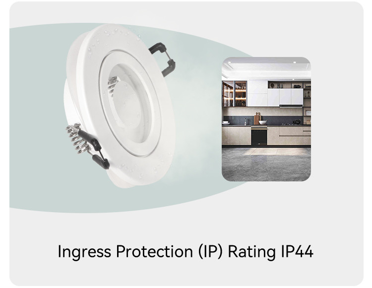 Recessed Downlight Housing MR16 GU10 With 60mm Hole Die-cast Aluminum Round Frame IP44 Spotlight