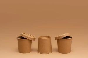 Quality Custom Disposable Food Grade Ink 850ml Disposable Paper Soup Bowls wholesale