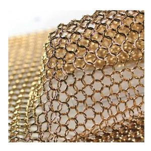 Quality Stainless Steel Ring Mesh Curtain With 2.2kg/m2 Weight wholesale