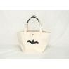 Buy cheap 16oz 100% Cotton Canvas Tote Bags , Recyclable Tote Bag With Black Leather Logo from wholesalers