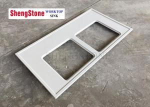 Quality Lab Project Chemical Resistant Countertops Double Sink Hole Light Grey Color wholesale