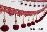 Machine producing OEM wholesale beautiful trimmings beaded pom pom fringes