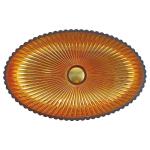 Oval Shape Crystal Glass Vessel Basins In 24K Gold Color Bathroom Sink Basin