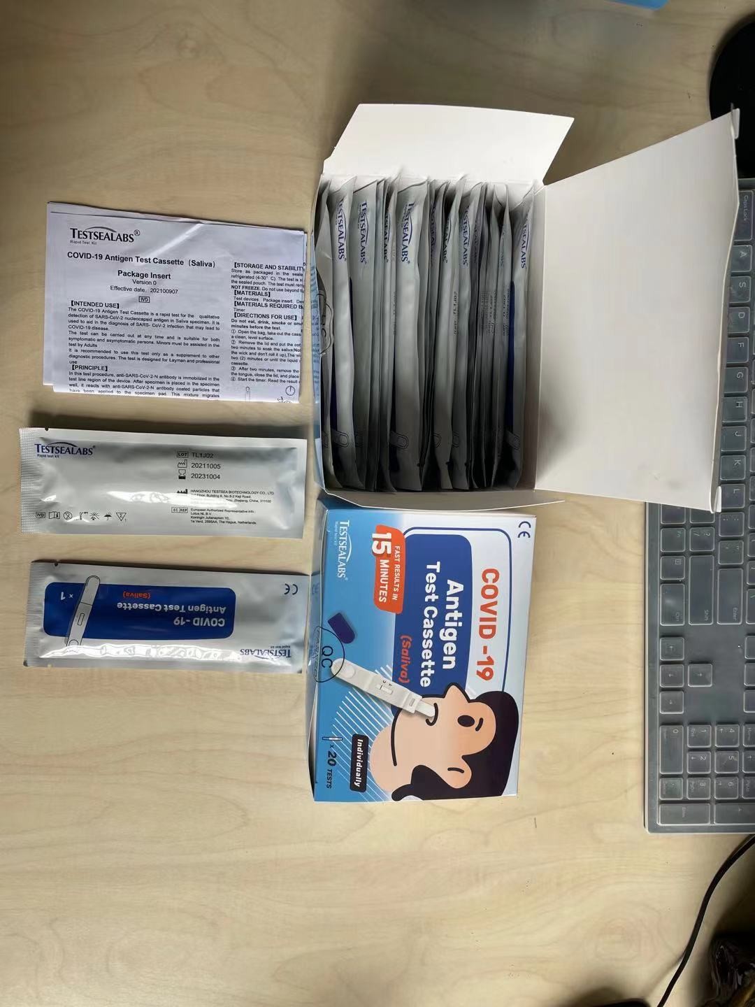 Factory Wholesale Cov-19 Kids Test Kit Antigen Rapid Test Cassette Colloidal gold Siliva Nose Saliva Test