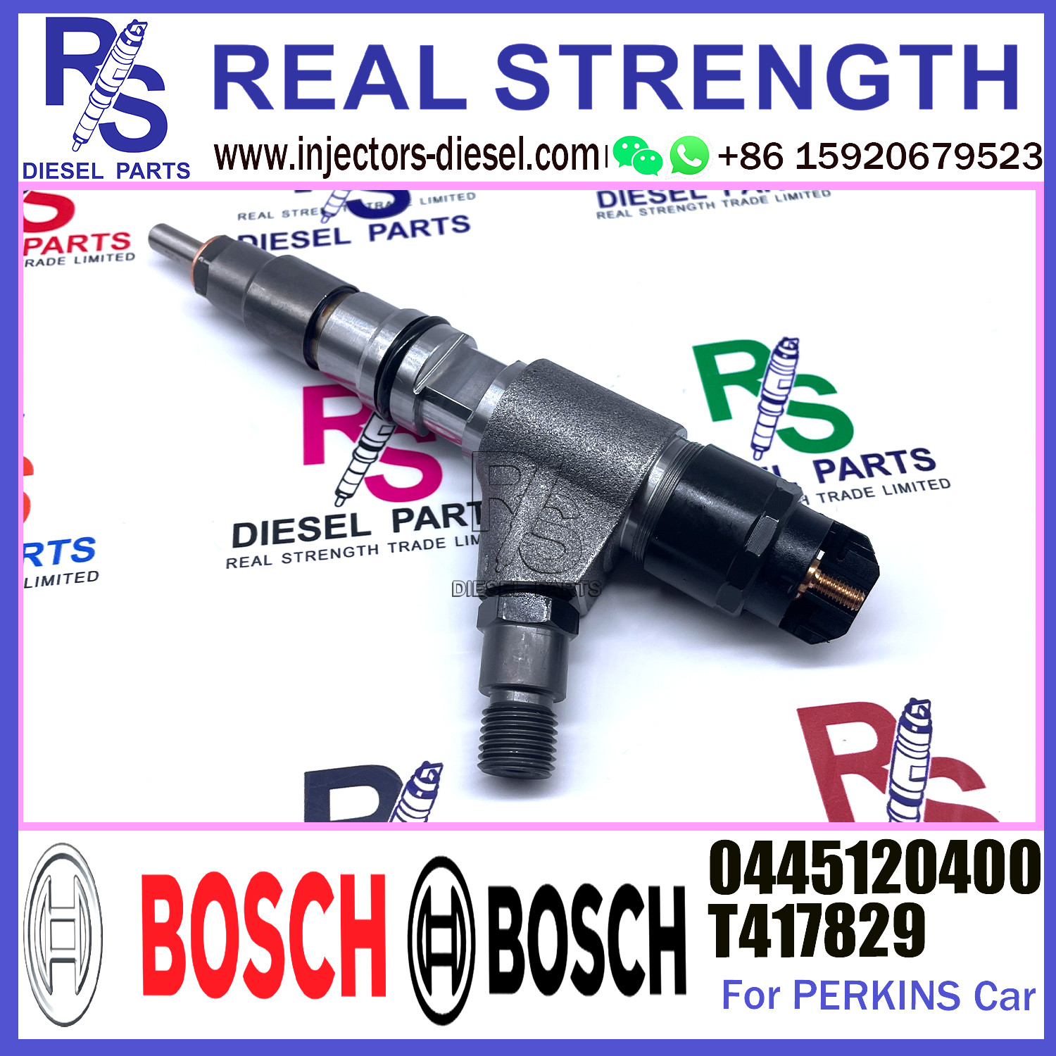 4493315 0445120400 Diesel Fuel Injector T417829 0445120399 For CAT C7.1 Engine Perkins
