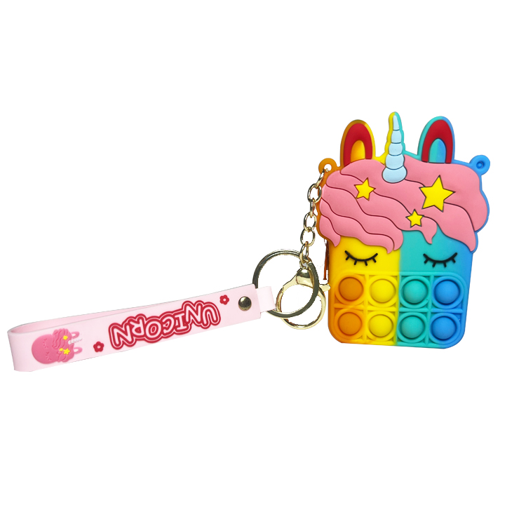 Baby Silicone Products Toy Girls Girls Bag MHC Hot Sellers Unicorn Stress Relief Silicone Bag Popular Fingertip Wallet