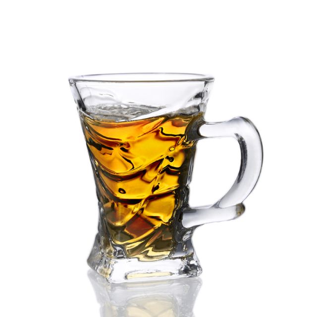 220ml Classic Pattern Clear Transparent Coffee Mug Tea Glass