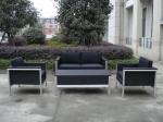 All Weather White Outdoor Rattan Sofa For Garden / Patio / Bar
