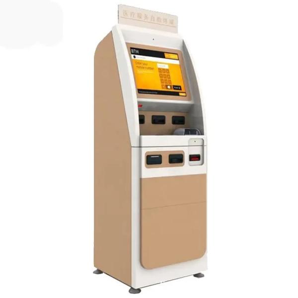 Cheap OEM 22 Inch Multifunction Touch Screen Self Service Kiosk With ID Card Reader for sale