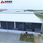 Wide Span Prefab Steel Frame Buildings , Metal Warehouse Construction Weatherpro