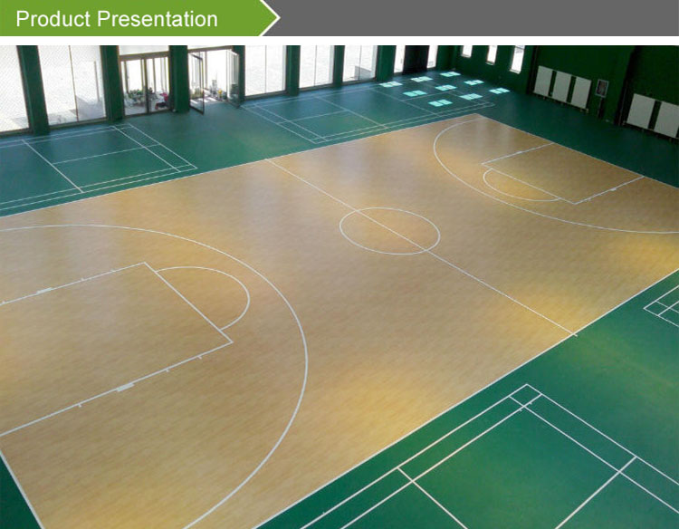 4.5mm Red PVC Sports Floor For Table Tennis Sport Moisture Proof