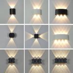 4w 6w Wall Lamp Ac85-265v sand black / sand white 3000k/6000k Aluminum + Acrylic