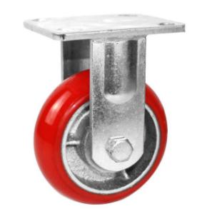 Quality 8 Inch Heavy Duty Industrial Trolley Wheels Pu Castor Wheel Iron Wheels wholesale