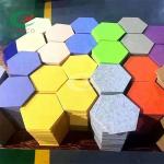 Cinema Indoor Hexagon Acoustic Panels Eco Friendly Heat Insulation