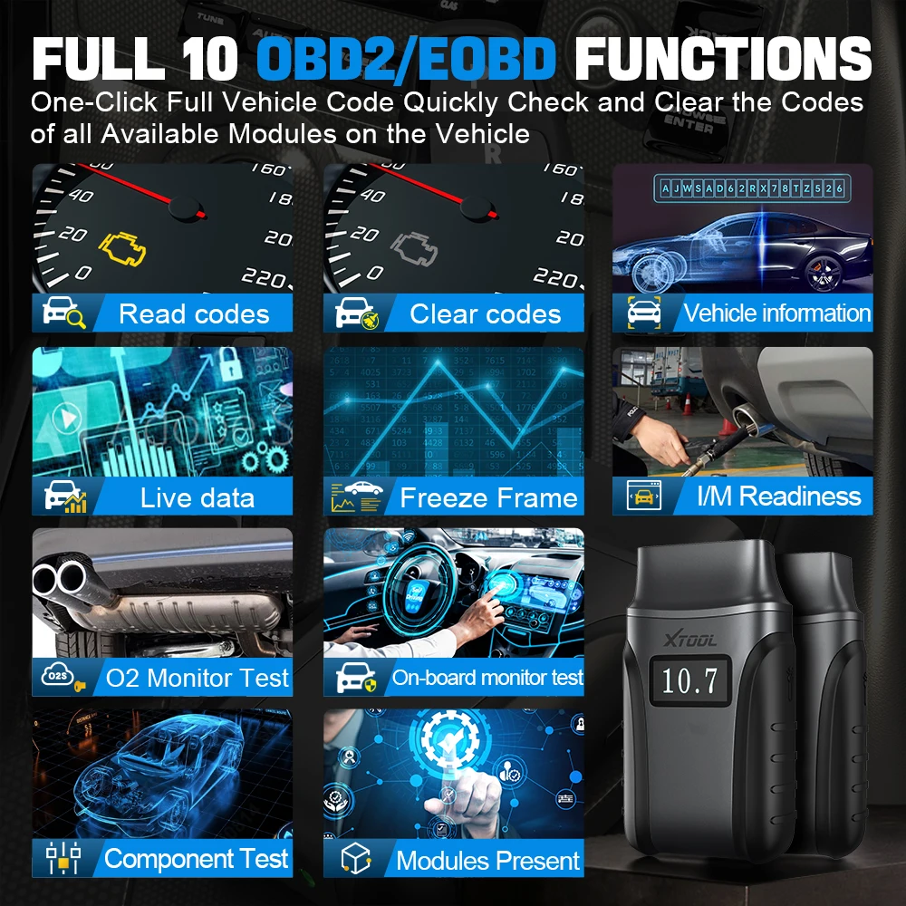 XTOOL Anyscan A30M OBD2 Auto Code Reader Full System Diagnostic Tools Bi-directional Scanner Lifetime Free Update Added CAN FD