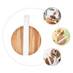 Kitchen round cutting board Marble acacia wood splicing cutting board with