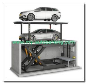 Quality Underground Double Layer Scissor Pit Lifting Parking System for 2 Cars wholesale