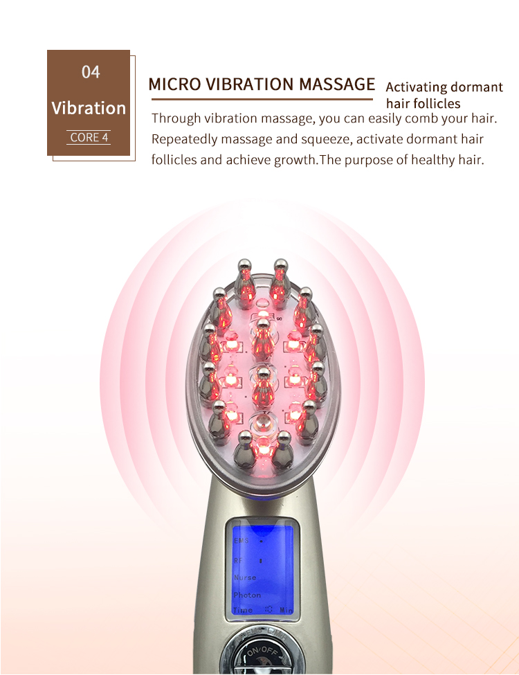 Personal Power Hair Grow Laser Brush Electric Comb for Hair Loss Treatment