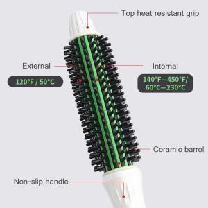 Quality White Negative Ions PTC Heating 230C Hair Curling Comb For Men wholesale