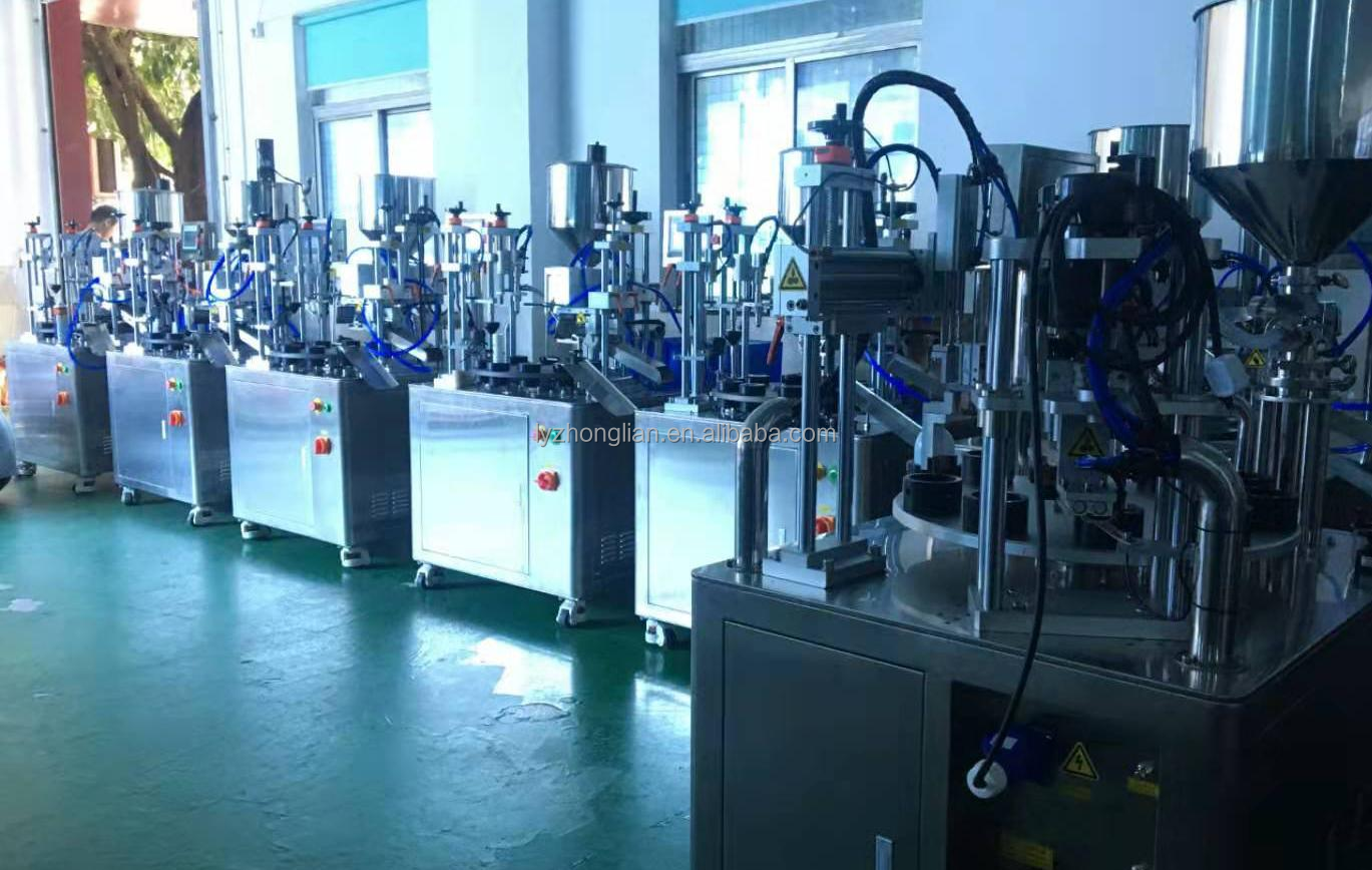 Brand new cosmetic plastic soft filler sealer automatic tube filling machines for hand cream