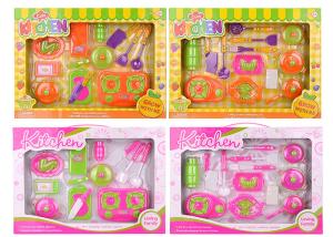 Quality 17 &quot; Little Girls Pretend Play Food Toys , Plastic Mini Play Kitchen Utensils 20 Pcs wholesale