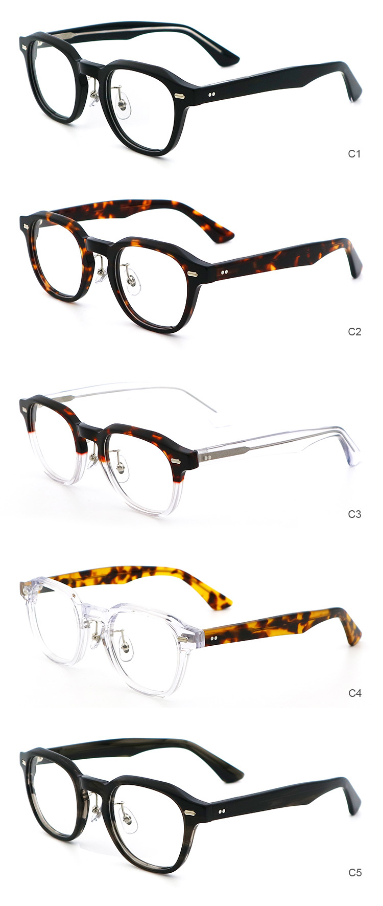 Trendy Design Handmade Acetate Optical Glasses Frame MR 98621