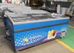 Sliding Glass Door Display Island Chest Freezer 2100mm Multi Usage