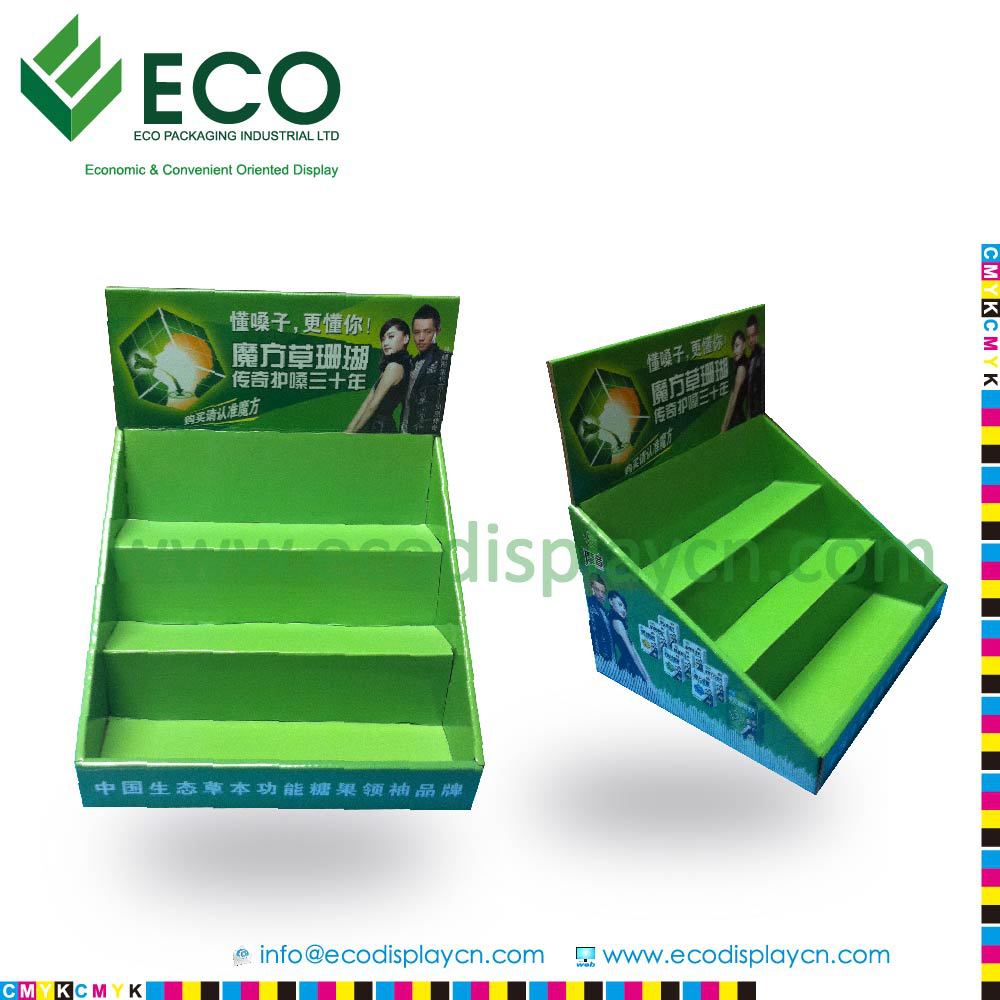 POP Advertising Counter Corrugated Cardbard Display For Retail Supermarket