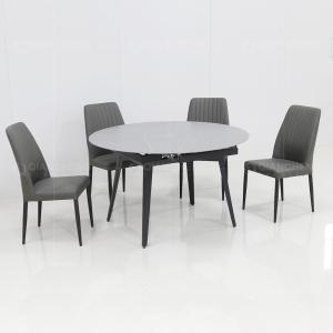 Quality Round 105kg Extendable Dining Room Table Sets Sintered Stone Dining Table wholesale
