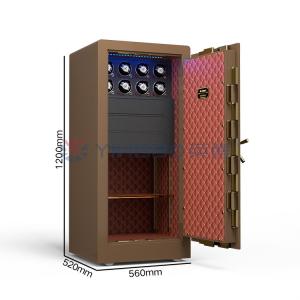 Quality Double Alarm Solid Steel Jewelry Watch Winder Safes With 7 Open Ways wholesale