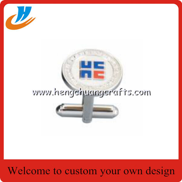Custom cufflinks/cufflink's box with logo,brass metal cuff links print logo