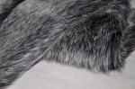 grey Solid Long Hair Fur Fabric，The perfect combination of elegance and modern