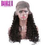 Breathable 360 Lace Frontal Wig Brazilian Human Hair Deep Curly Durable Swiss
