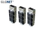 Integrated Female QSFP+ Cage Assembly Single Port 13.7 Mm Cage Height