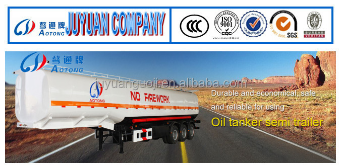 42 000L Aluminum Oil Tanker Trailer with 4 Inch Manhole Cover and Dual Line Braking System